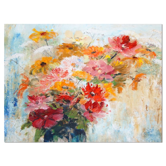 Designart - Flowers in Vase Painted